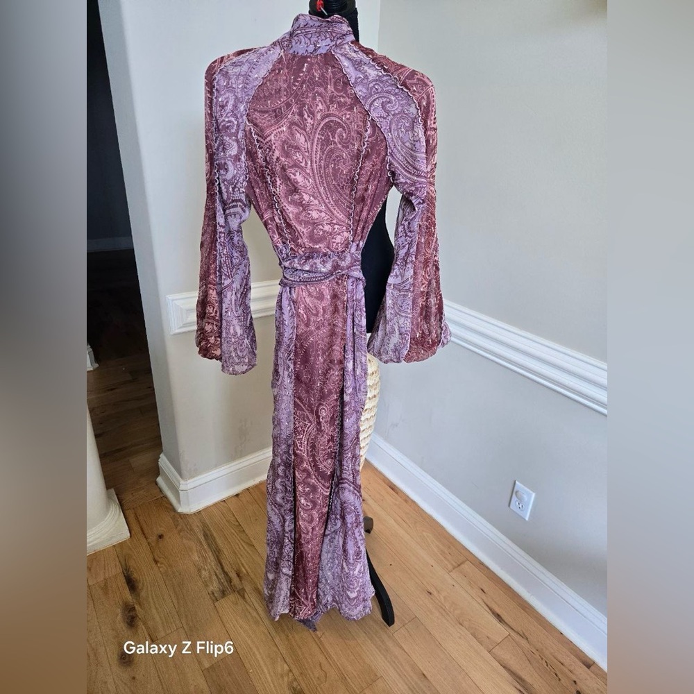 Elegant Paisley Velvet Dress